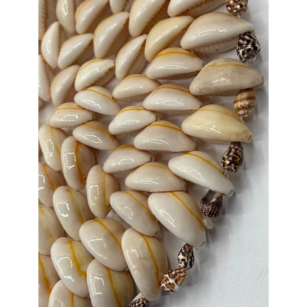Vintage Cowrie Shell Trivet Circular Coastal Wall Decor Boho Nautical 6 Inch‎
